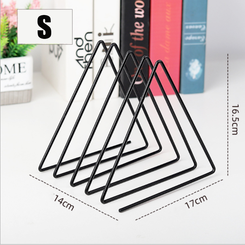 Metal Bookshelf Storage LP Record Rack Triangle Shaped Books Magazine Holder Desktop Record Shelf File Organizer Home Office Metal Bookshelf Storage LP Record Rack Triangle Shaped Books Magazine Holder Desktop Record Shelf File Organizer Home Office